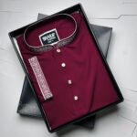 Panjabi-China Stice-1-Maroon